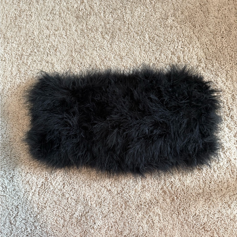 Elegant Black Faux Fur Top